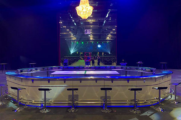 Temporary event bar set-up at London ExCeL