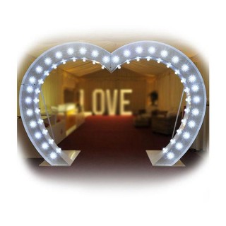 Illuminated Wedding Heart Arch