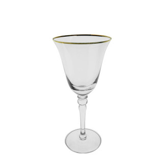 Gold Rim White Wine Glass