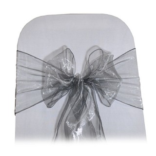Silver Organza Chair Tie