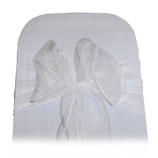 White Organza Chair Tie