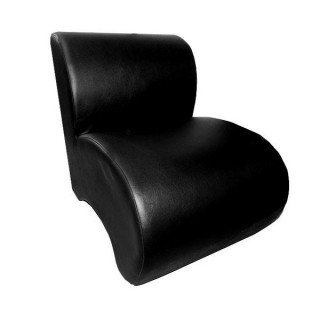 Black Leather Unit Chair