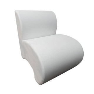 White Leather Unit Chair
