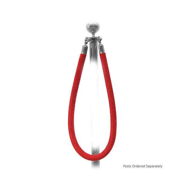 Red Barrier Rope - Chrome Ends