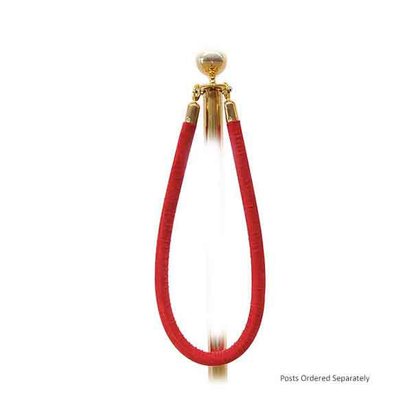Red Barrier Rope - Gold Ends