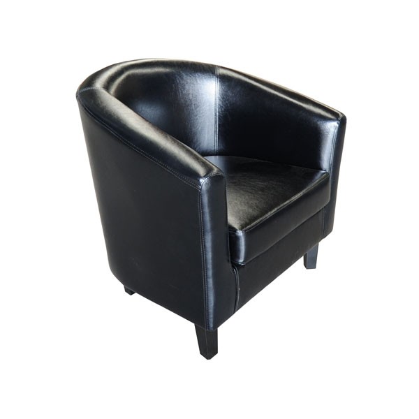 Black Leather Club Chair Event Hire UK