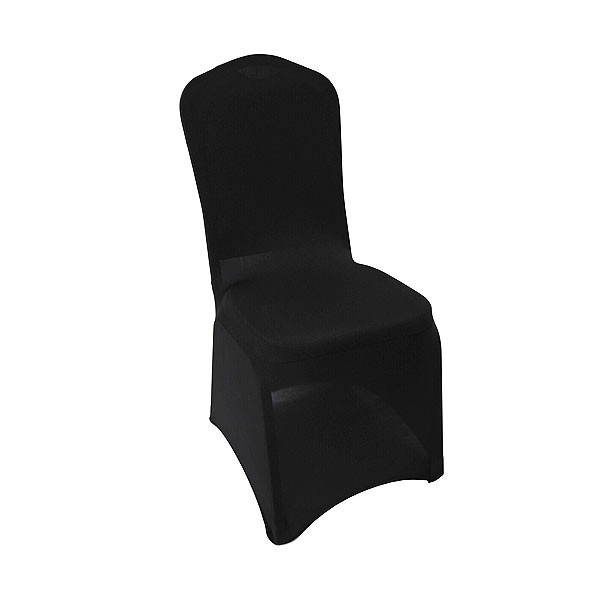 Black Stretch Chair Cover Low Arch Event Hire UK