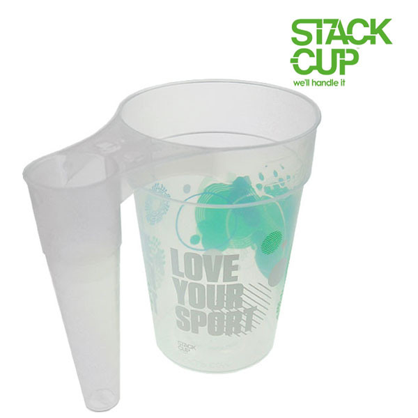STACK-CUP™ Love Your Sport Polypropylene Reusable Pint To Line (22oz)
