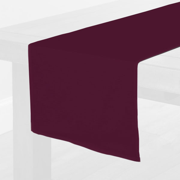 Burgundy Fabric Table Runner | Event Hire UK