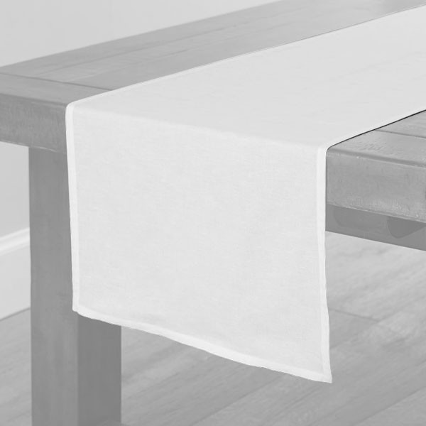 White Fabric Table Runner Event Hire UK