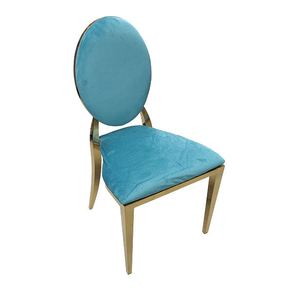 Gold Louis Chair Teal Fabric Event Hire UK